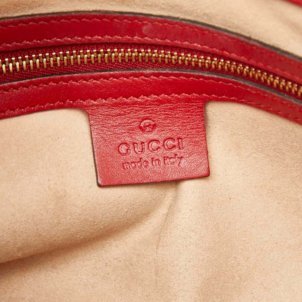 GUCCI Red Leather Tote Bag - Picture 11 of 12